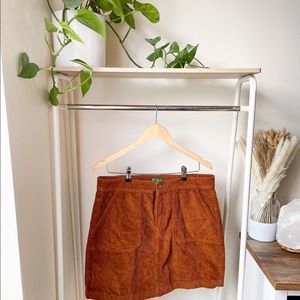 Dip corduroy miniskirt